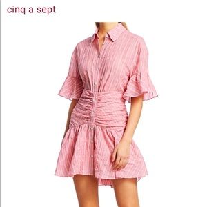 Cinq à Sept Asher Striped Shirt Dress size 8